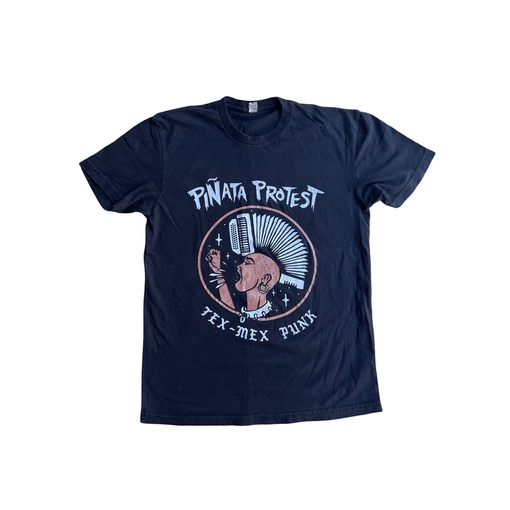 Pinata Protest Tex-Mex Punk Band T-Shirt Next Level Apparel Black Unisex Small
